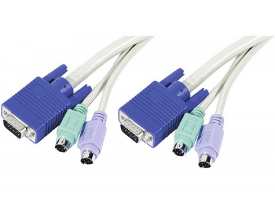 Cordon combiné KVM PS2/VGA type C1 - 3m