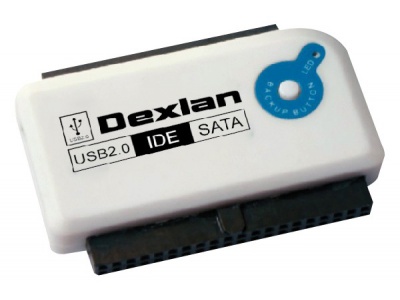 Adaptateur USB 2.0 IDE/SATA avec bouton OTB backup