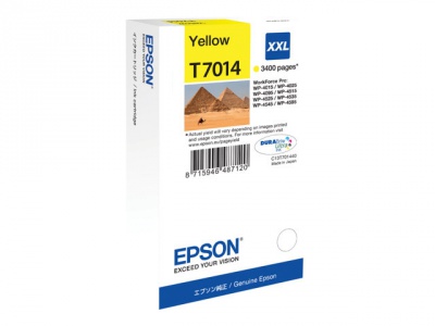 Cartouche d'impression jet d'encre jaune T7014 XXL (Epson C13T70144010) Cartouche d'impression jet d'encre jaune T7014 XXL (Epson C13T70144010)