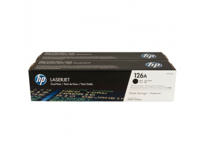 Pack de 2 cartouches d'impression noire 126A (toner HP CE310AD)