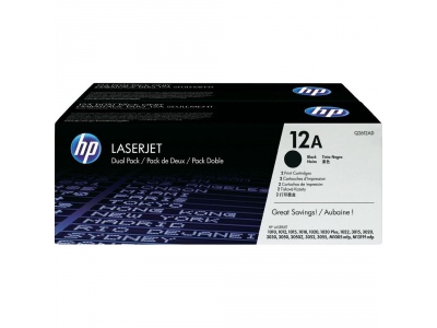Pack de 2 cartouches d'impression noire LaserJet 12A (toner HP Q2612AD)