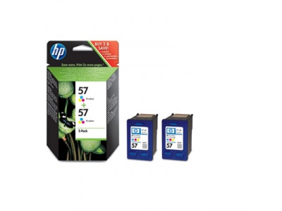 Pack de 2 cartouches 3 couleurs 57 (HP C9503AE)