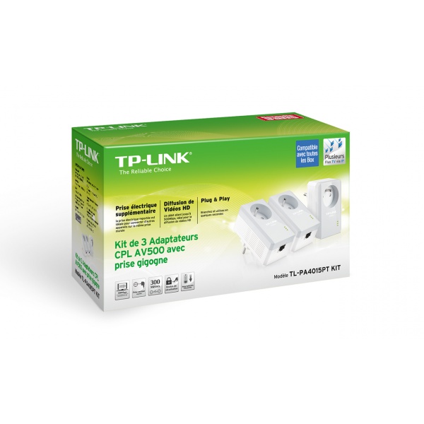 Adaptateur CPL TP-LINK TL-PA4015PTKIT Pack 3 CPL - 500 Mbps Pas