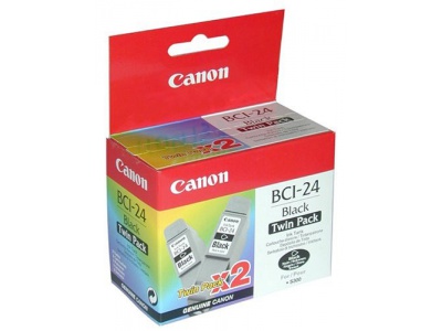 Lot de 2 cartouches d'impression jet d'encre noire BCI-24 (Canon 6881A009) Lot de 2 cartouches d'impression jet d'encre noire BCI-24 (Canon 6881A009)