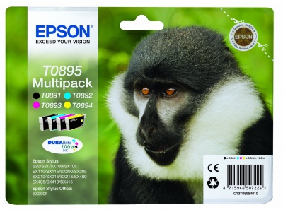 Multipack 4 cartouches d'impression jet d'encre T0895 (Epson C13T08954010)