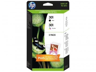 Pack de 2 cartouches 301 noir et couleurs Pack de 2 cartouches 301 noir et couleurs