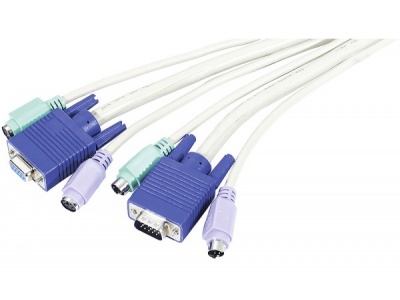 Rallonge KVM combinée Type E1 PS2/VGA - 10m