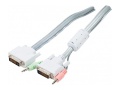 Cordons kvm type C8 1.8M dvi-i m + HD15 + audio vers dvi m