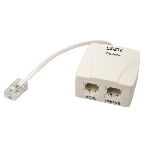 Filtre ADSL RJ45 Mâle avec prise RJ11 Femelle et prise RJ45 Femelle Avidsen