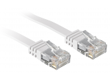 Câble réseau plat Patch cat.6 U/UTP, cuivre, blanc, 10m