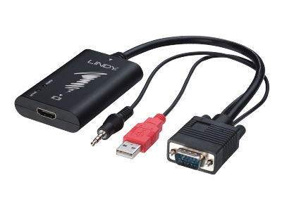 Convertisseur VGA & audio vers HDMI