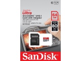 Micro SDHC 64Go SanDisk Ultra UHS-I Class 10