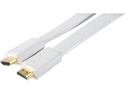 Cordon hdmi plat blanc- 3m