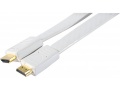 Cordon hdmi plat blanc- 3m