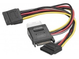 Cable en Y alimentation SATA vers 1 alim Molex + 2 alim SATA