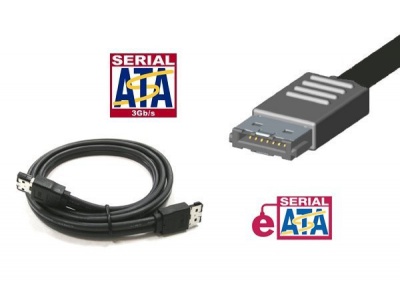 Cable eSATA blindé pour disque dur SATA externe - 0,50m