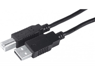 Cordon USB 2.0 type AB M/M  High speed noir - 3m