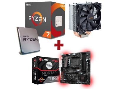 Kit Evolution AMD Ryzen 7 1700X + MSI B350M MORTAR + BE QUIET PURE ROCK Kit Evolution AMD Ryzen 7 1700X + MSI B350M MORTAR + BE QUIET PURE ROCK