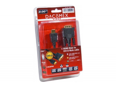 Dacomex Cordon HDMI Mâle vers DVI-D Mâle - 2,00 m