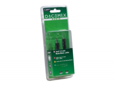 Dacomex Cordon Jack 3.5 mm Mâle vers Jack 3.5 mm Mâle 1,20 m Dacomex Cordon Jack 3.5 mm Mâle vers Jack 3.5 mm Mâle 1,20 m