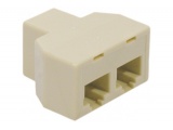 Coupleur en T pour téléphonie F/F/F RJ45