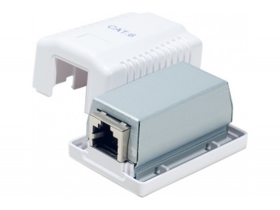 DEXLAN Boitier mural Cat6 contact CAD - 1 port RJ45 blindé