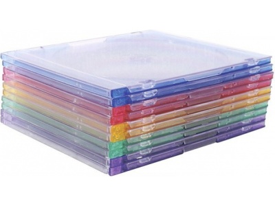 Etuis CD Simples - Slim Couleur x 10 Etuis CD Simples - Slim Couleur x 10