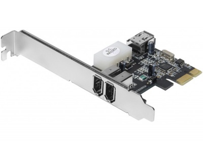 Carte PCI-Express FireWire 400 1394a 2+1 port