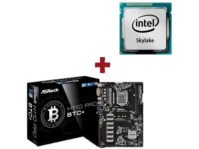 Kit Mining Intel Core i3 6100 + Asrock H110 PRO BTC+