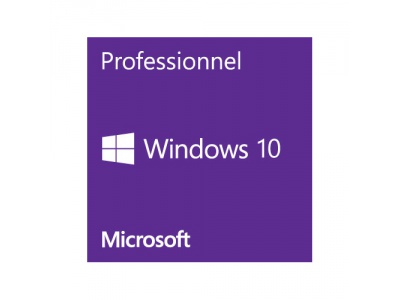 Windows 10 Professionnel - 64 bits - OEM - Sticker