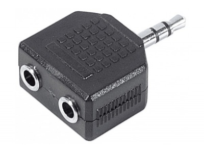 Doubleur adaptateur jack 3.5mm stéréo monobloc