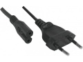 Cordon électrique secteur bipolaire noir 1.80m