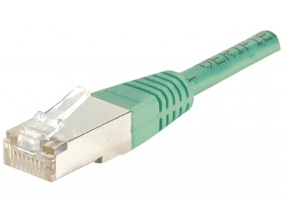 Cordon RJ45 patch FTP CAT 5e Vert -  5,00 m