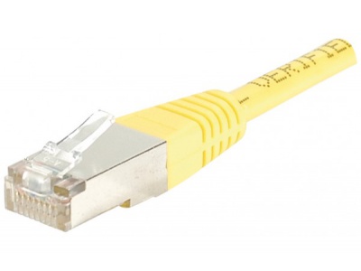 Cordon RJ45 patch FTP CAT 5e Jaune - 10,00 m