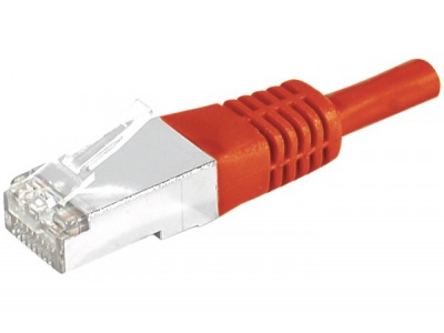 Cordon RJ45 patch SSTP CAT 6 Rouge - 1,00 m