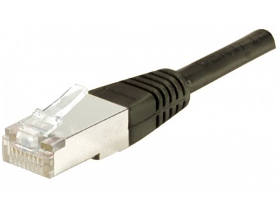 Cordon RJ45 patch SSTP CAT 6 Noir - 1,00 m