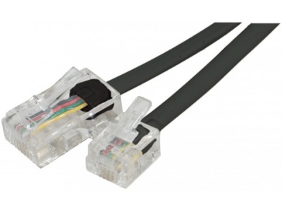 Cordon téléphonique RJ11 vers RJ45 Noir - 2.00M