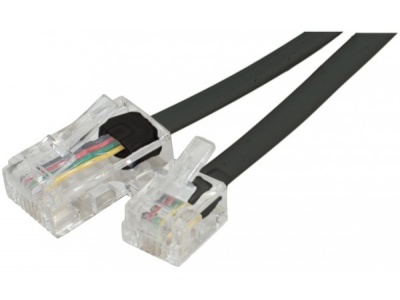 Cordon téléphonique RJ11 vers RJ45 Noir - 3.00M