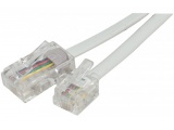 Cordon téléphonique RJ11 vers RJ45 Blanc - 2.00M