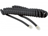 Cordon spirale 4/4 RJ9 - 2.00M couleur noire