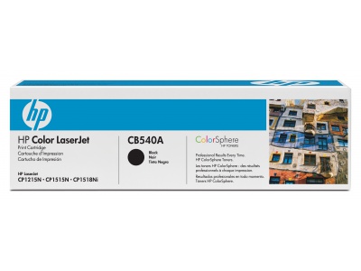 Cartouche d'impression noire LaserJet 125A (toner HP CB540A)