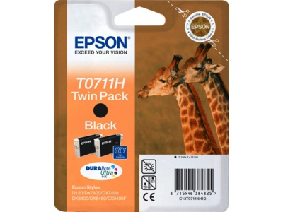 Cartouche d'impression jet d'encre noire twin pack T07114H (Epson C13T07114H10)