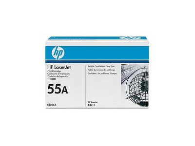 Cartouche d'impression noire LaserJet 55A (toner HP CE255A)