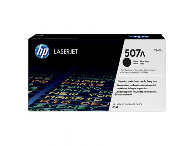 Cartouche d'impression noire LaserJet 507A (toner HP CE400A)