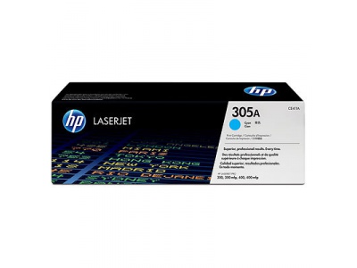 Cartouche d'impression cyan LaserJet 305A (toner HP CE411A)